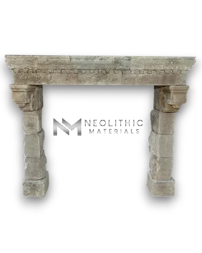 Reclaimed Limestone Mantel